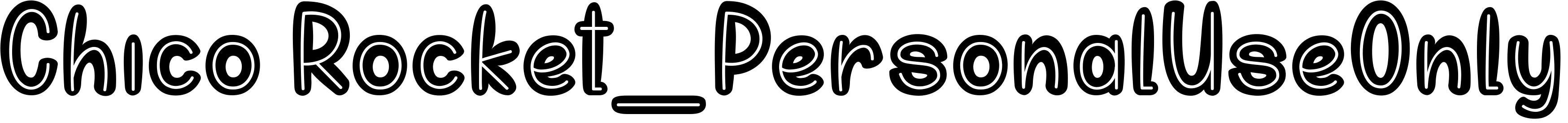 Font Chico Rocket_PersonalUseOnly