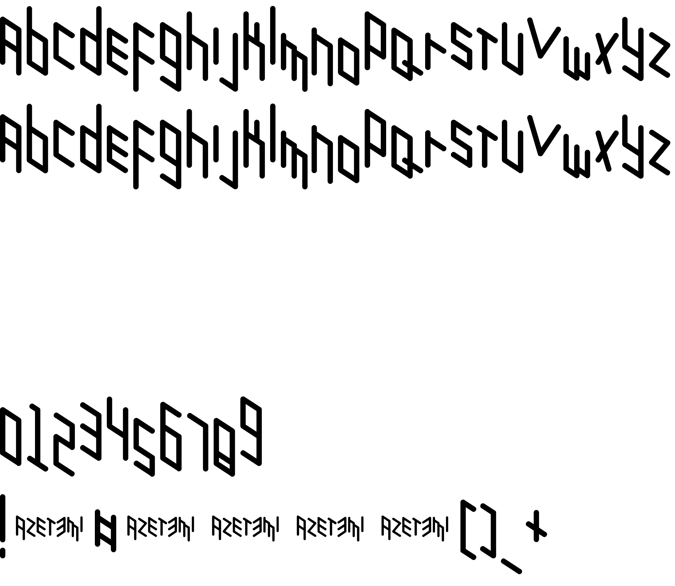 Preview font Zigzagzug