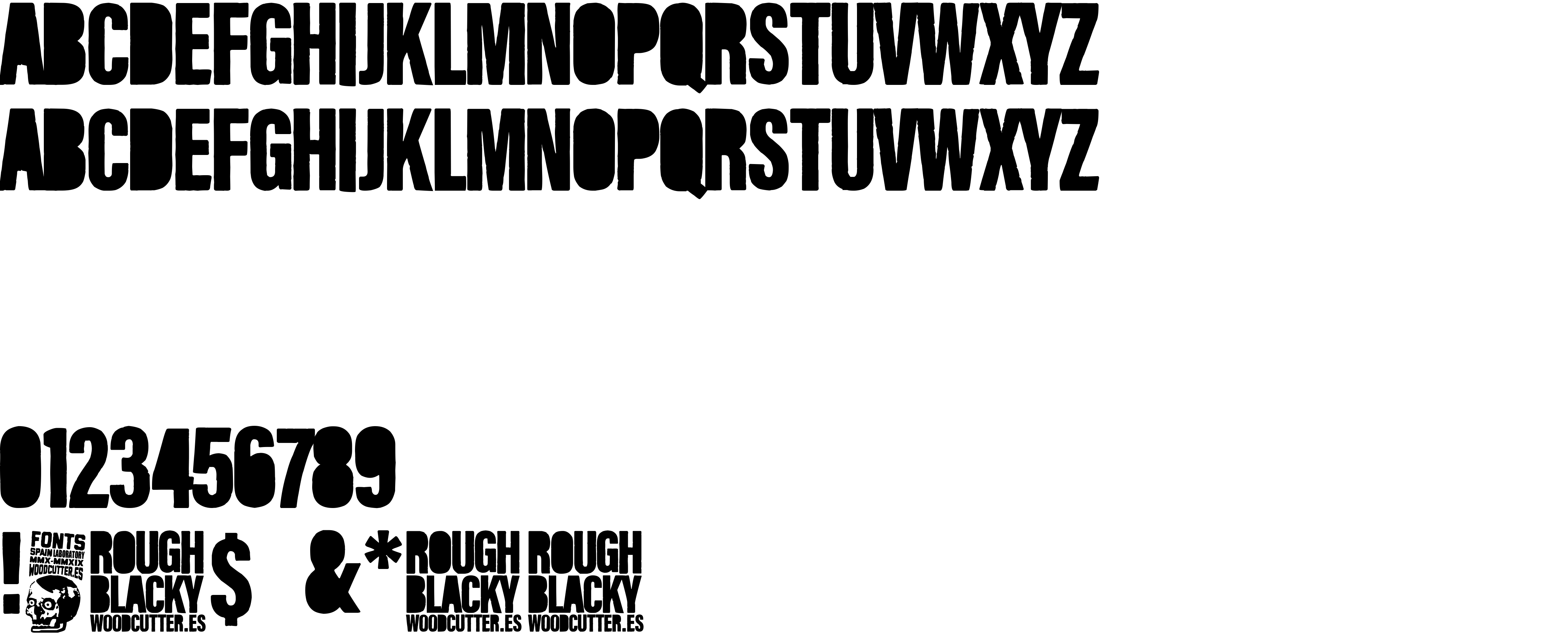 Preview font Rough Blacky