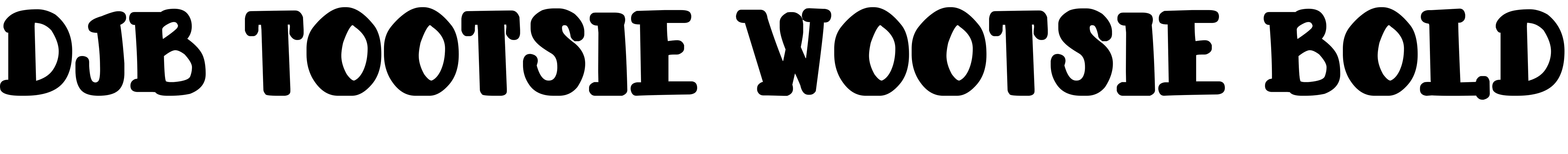 Font DJB TOOTSIE WOOTSIE BOLD