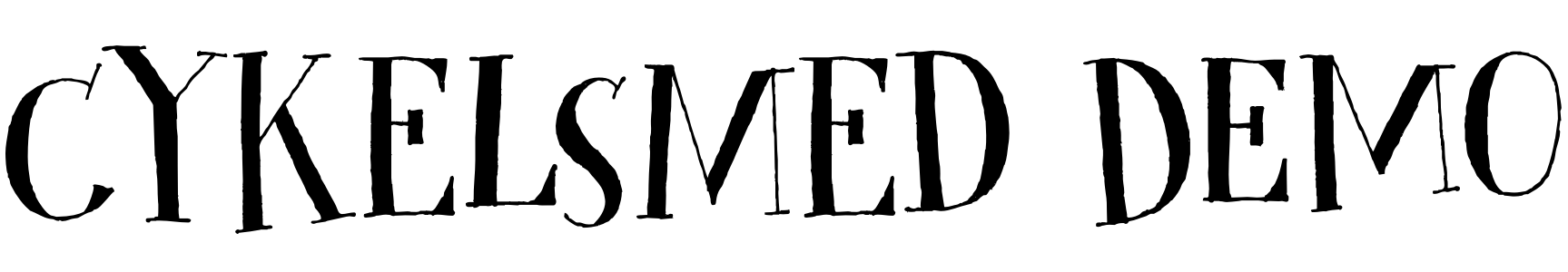Font Cykelsmed DEMO