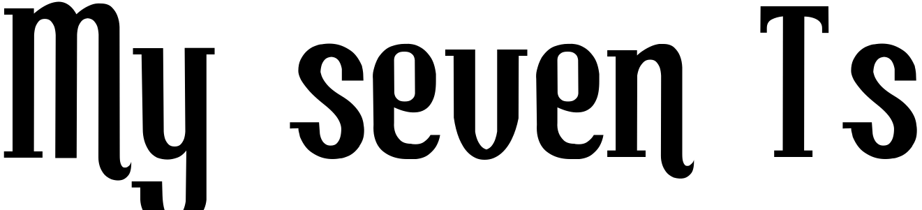 Font My seven Ts