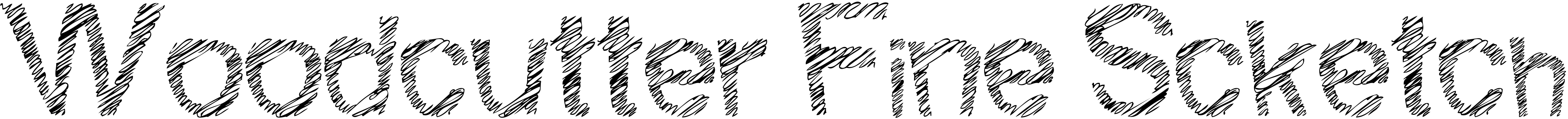 Font Woodcutter Fine Scketch