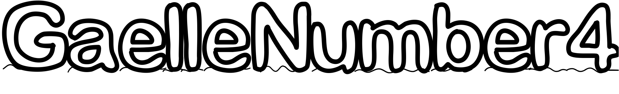 Font GaelleNumber4