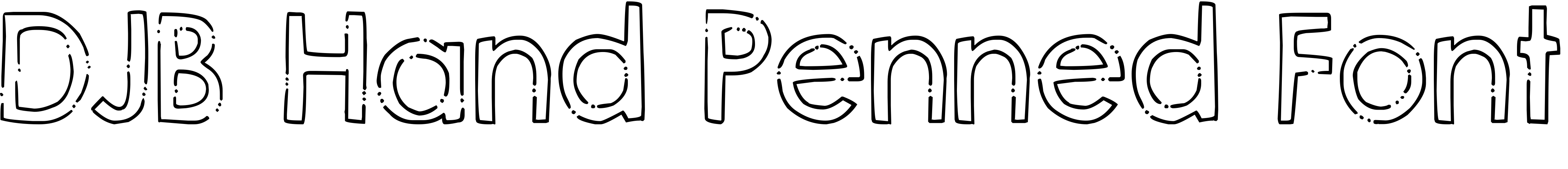 Font DJB Hand Penned Font