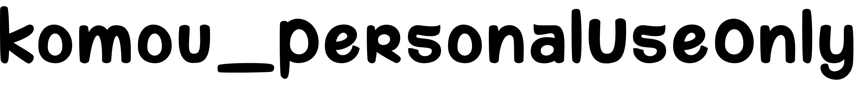 Font komou_PersonalUseOnly