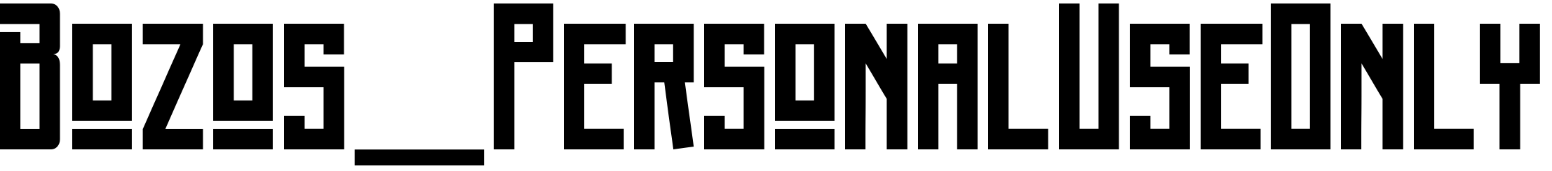 Font Bozos_PersonalUseOnly