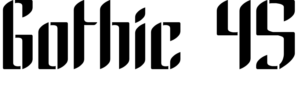 Font Gothic 45