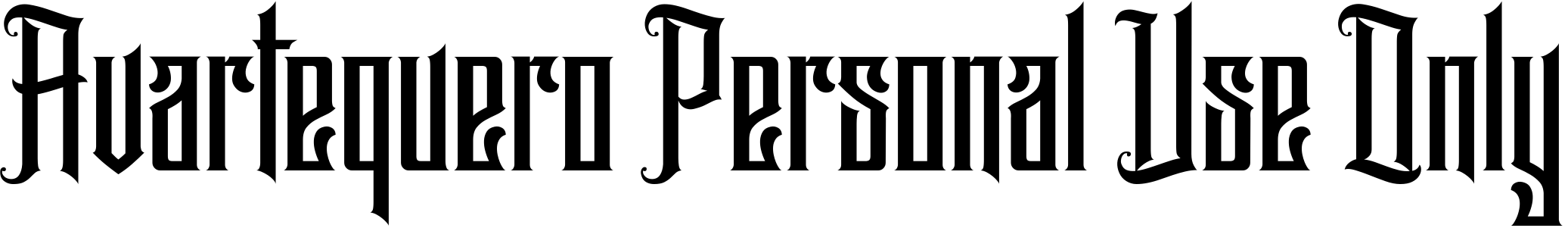 Font Avartequero Personal Use Only