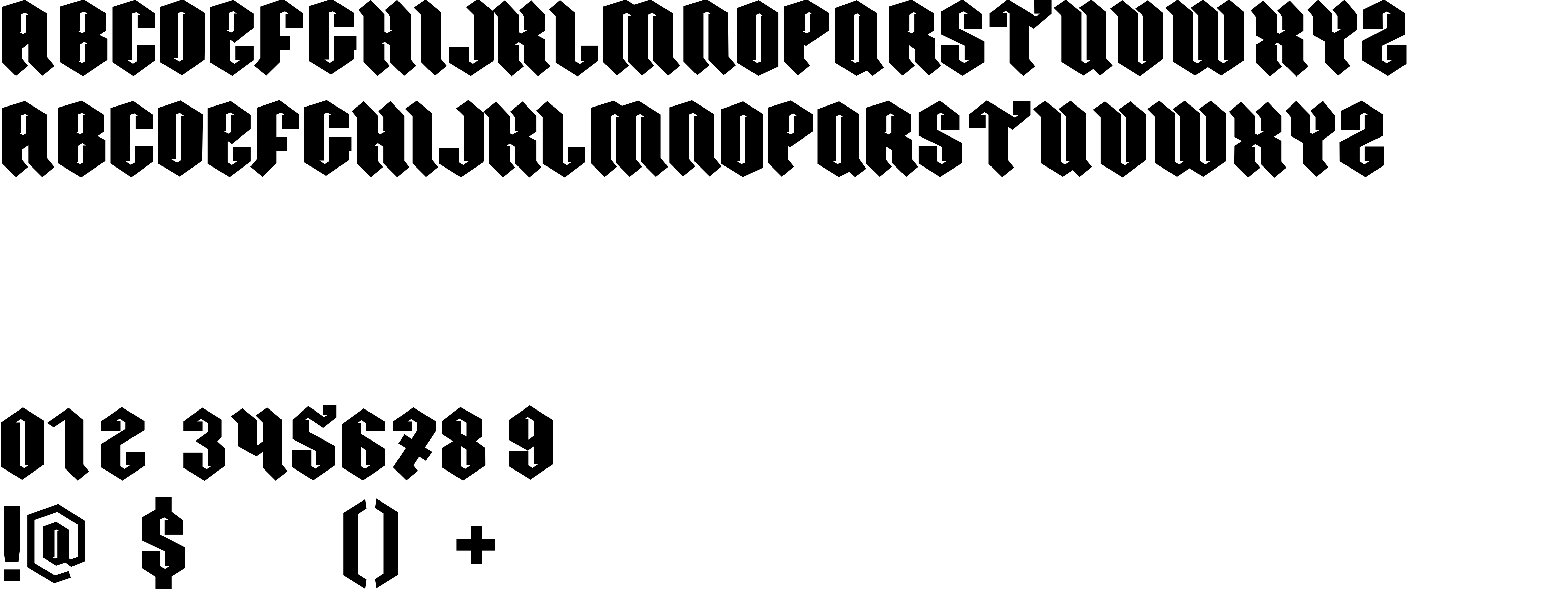 Preview font Ordnung