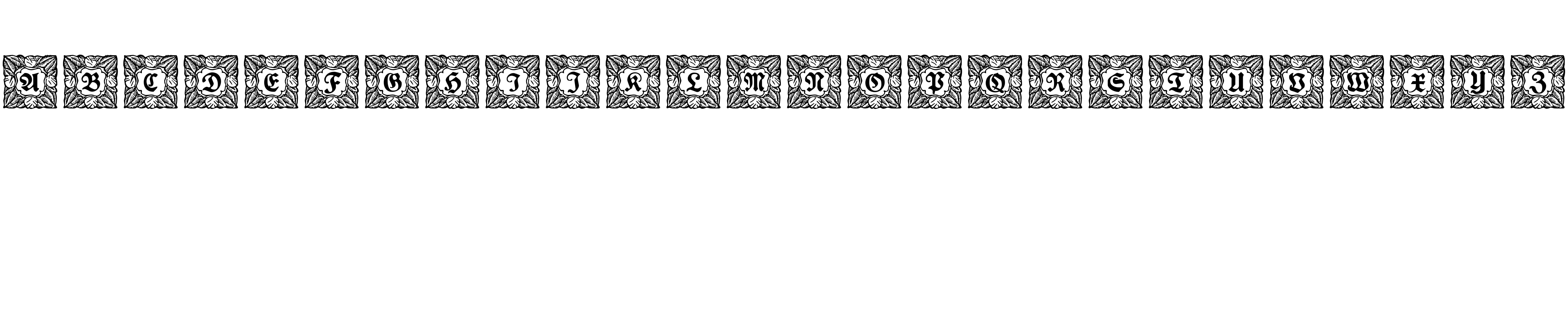 Preview font Schmuck-Initialen 3