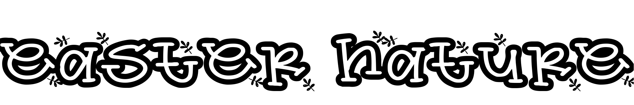 Font easter nature