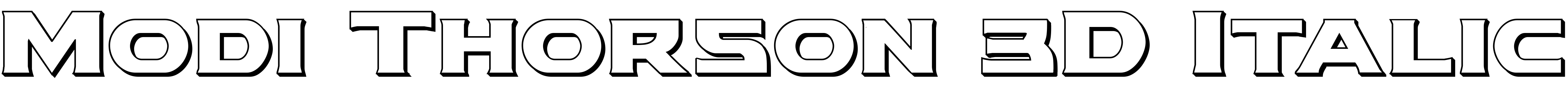 Font Modi Thorson 3D Italic