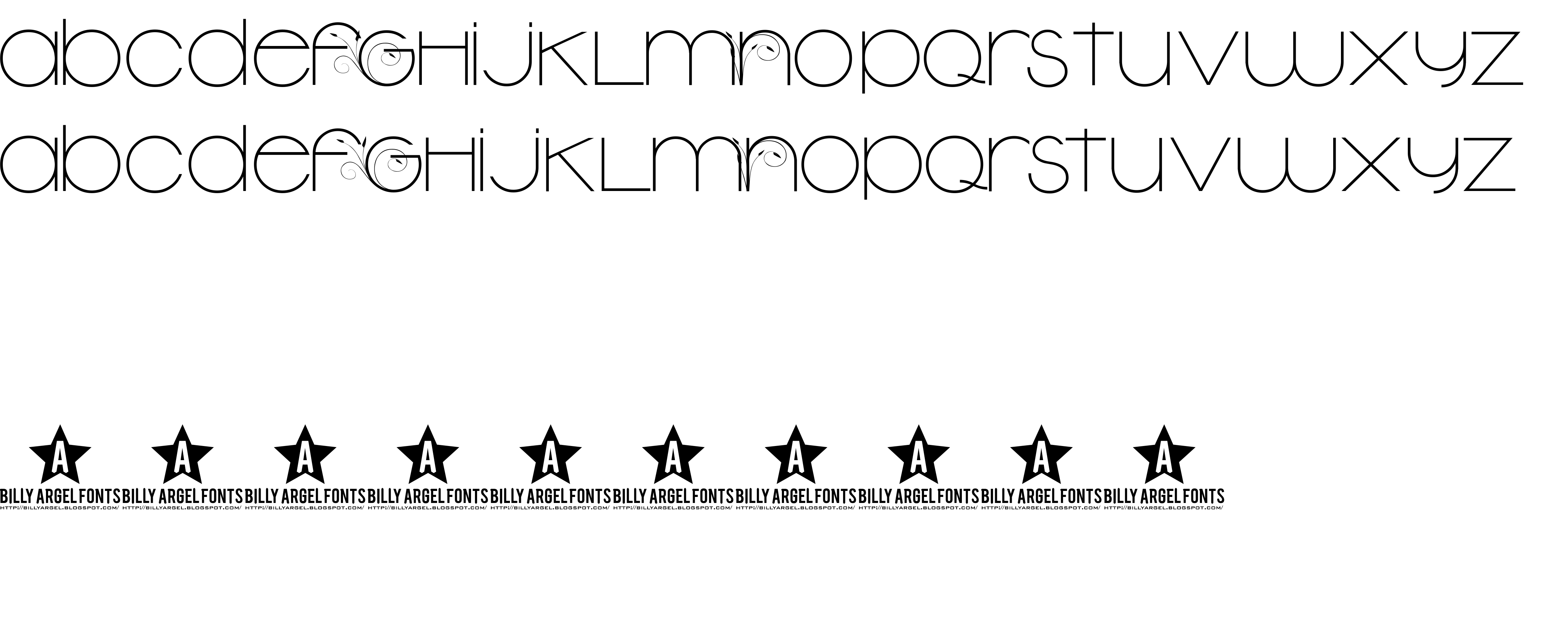 Preview font New Garden