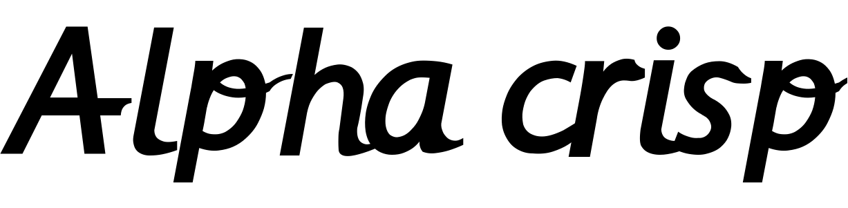 Font Alpha crisp