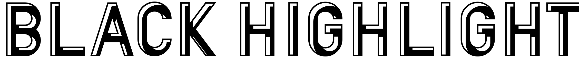 Font BLACK HIGHLIGHT