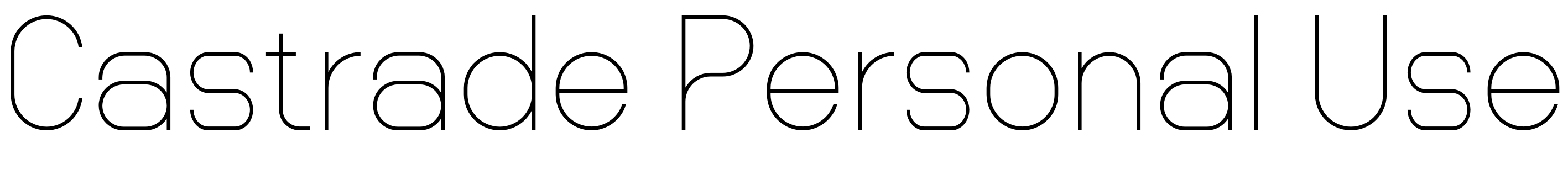 Font Castrade Personal Use