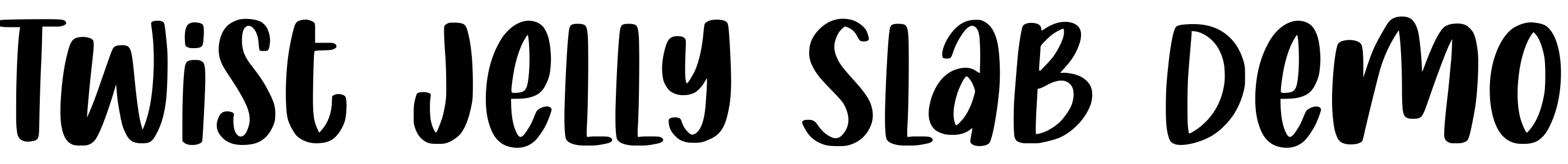 Font Twist Jelly Slab Demo