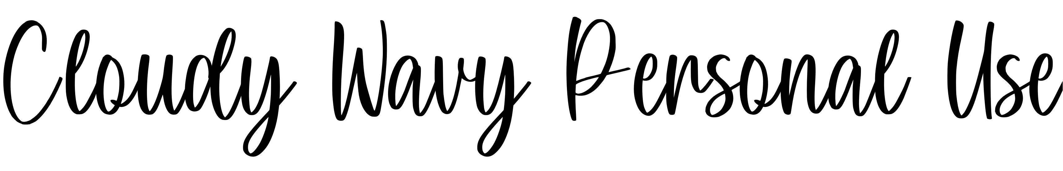 Font Cloudy Wavy Personal Use