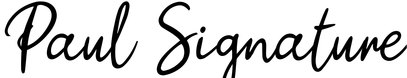 Font Paul Signature