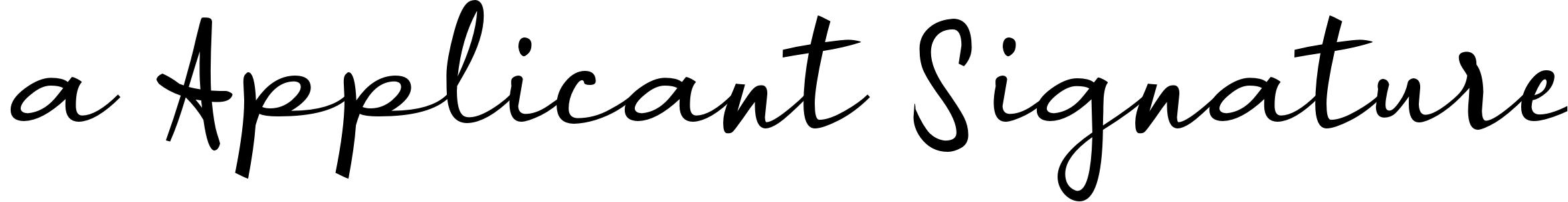 Font a Applicant Signature