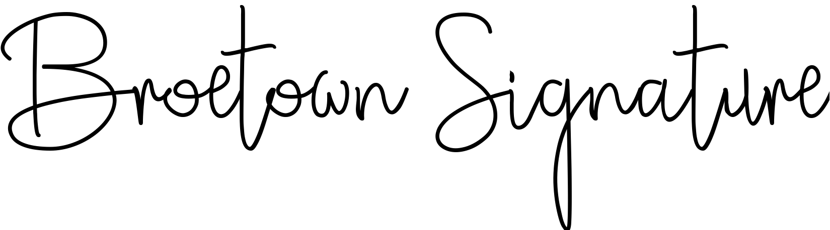 Font Broetown Signature