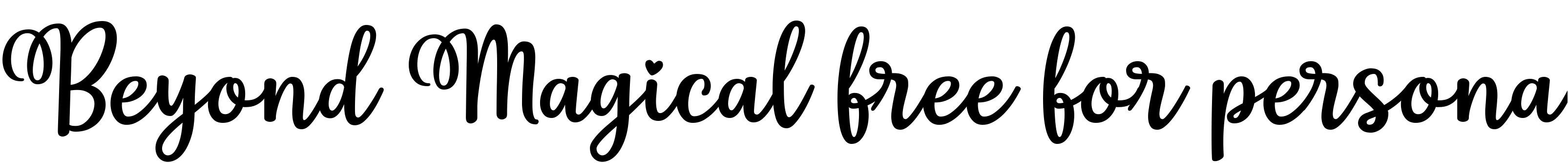 Font Beyond Magical free for persona