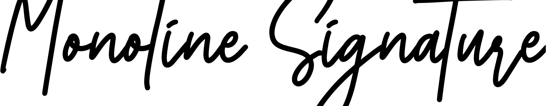 Font Monoline Signature
