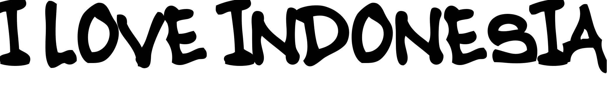 Font I LOVE INDONESIA