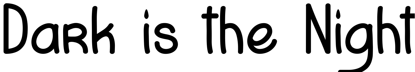 Font Dark is the Night