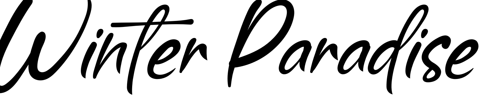 Font Winter Paradise