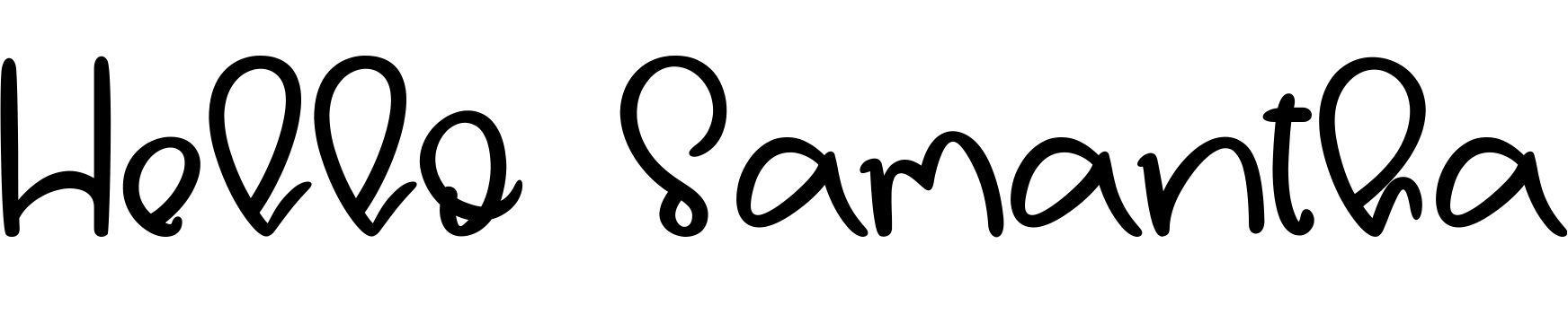 Font Hello Samantha