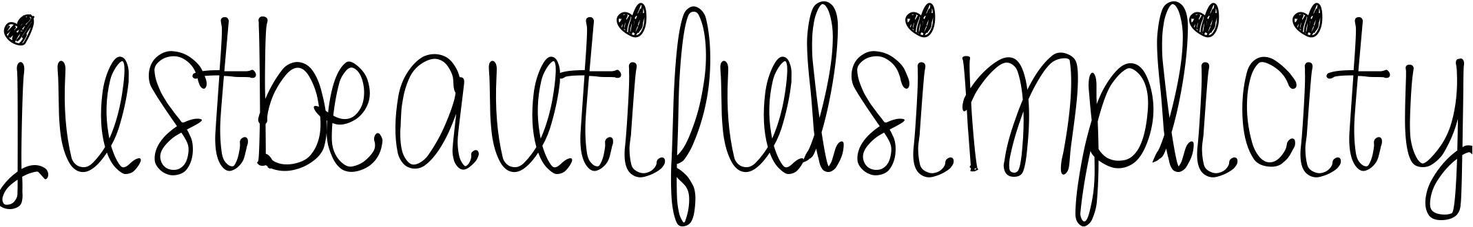 Font justbeautifulsimplicity
