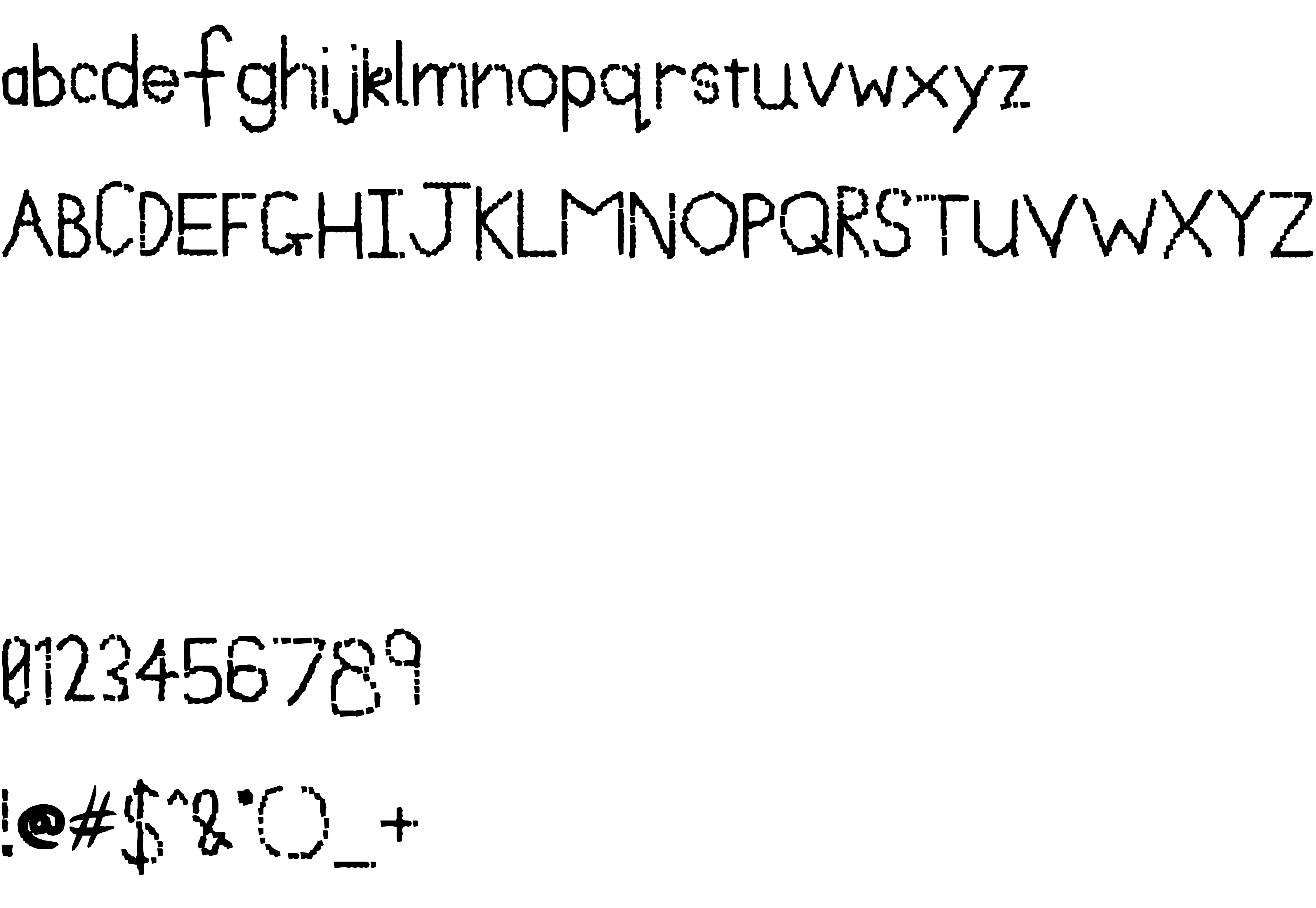 Preview font Made of Dots