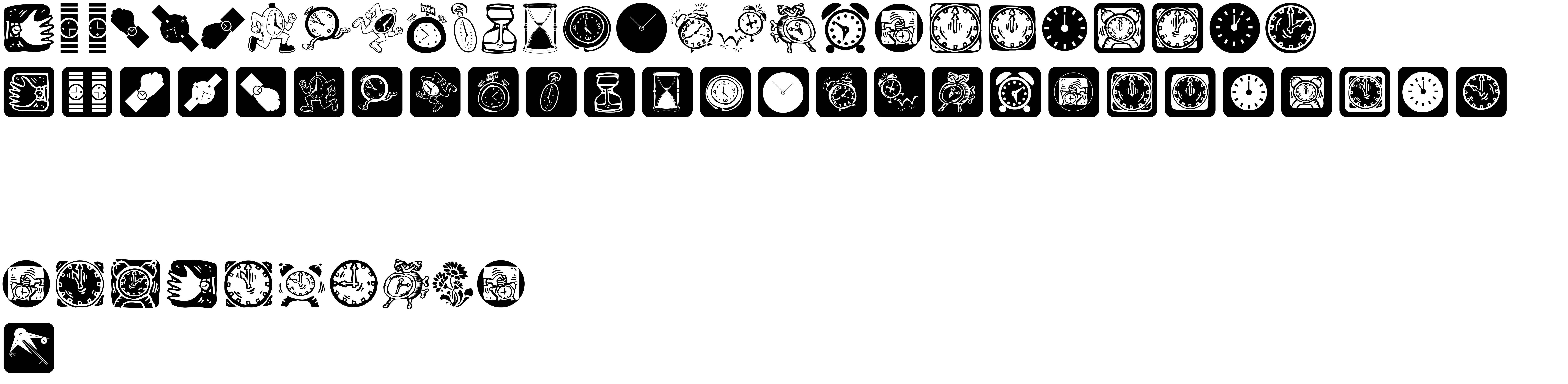 Preview font AroundTheClock