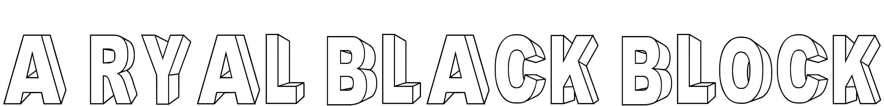 Font A Ryal Black Block