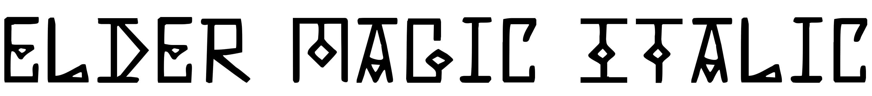 Font Elder Magic Italic