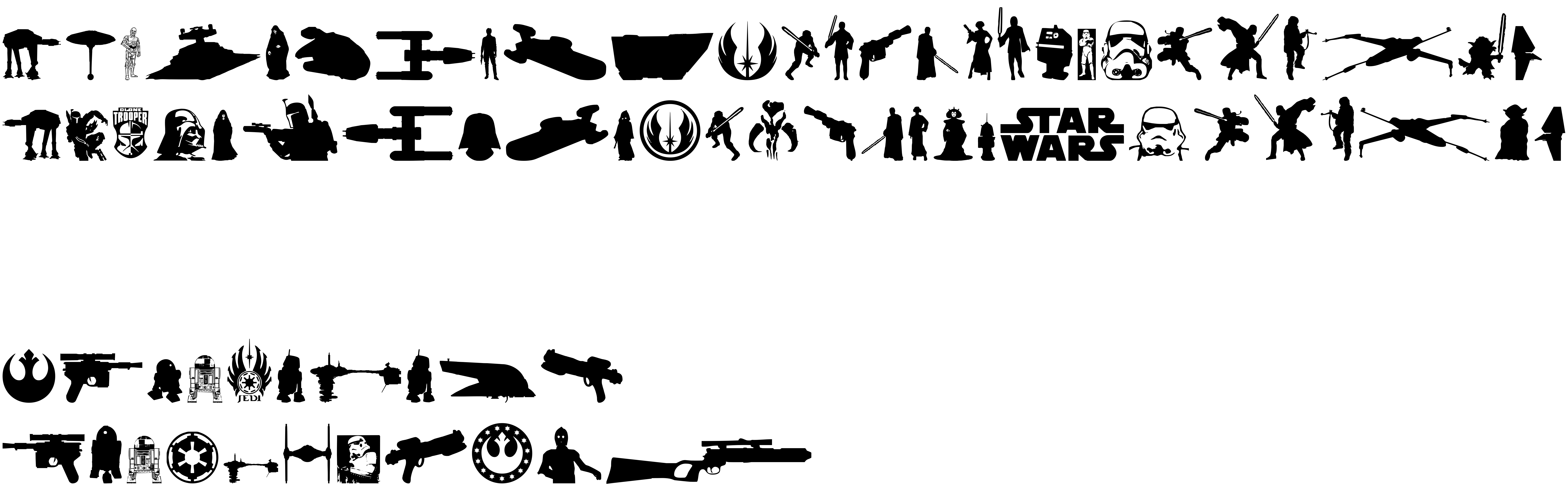 Preview font Galaxy Far Far Away