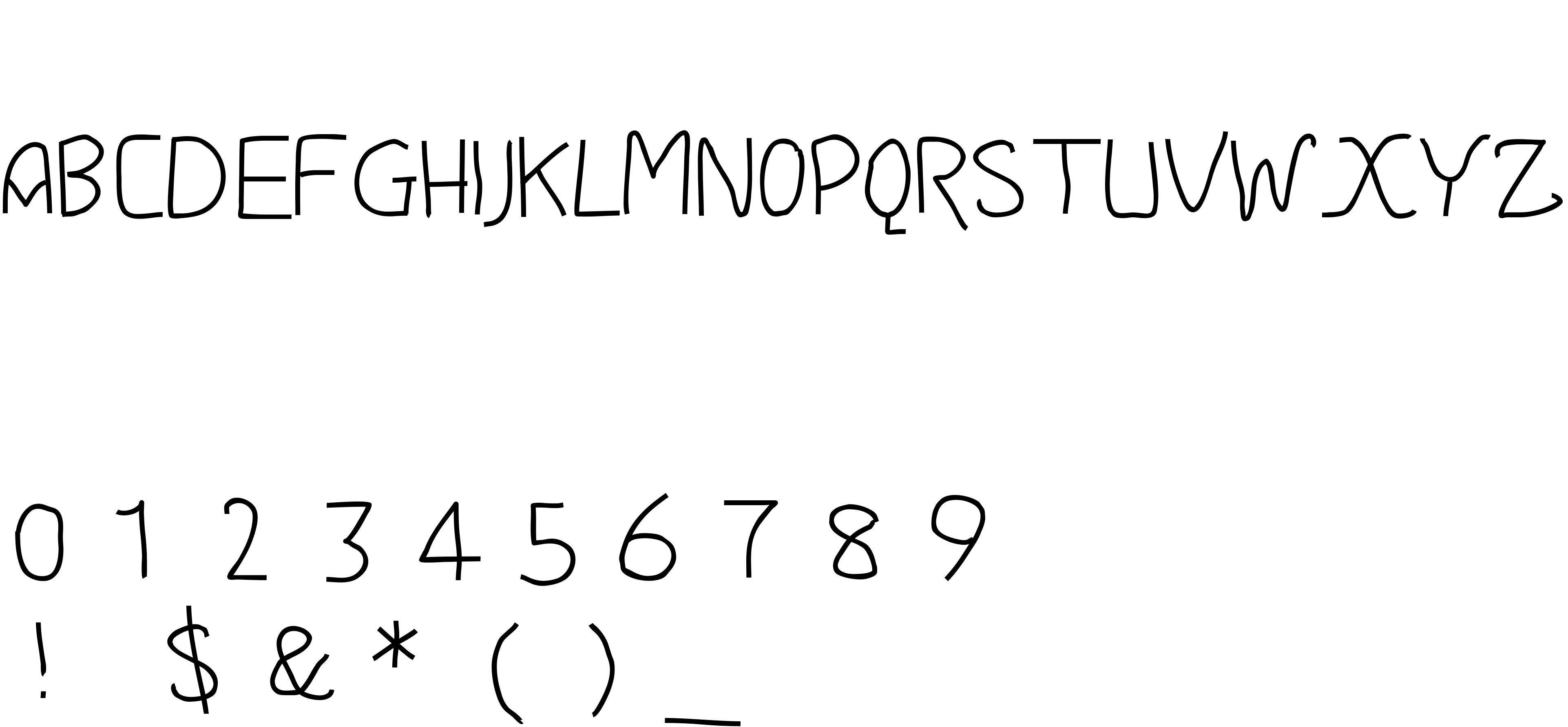 Preview font DMF Handatme