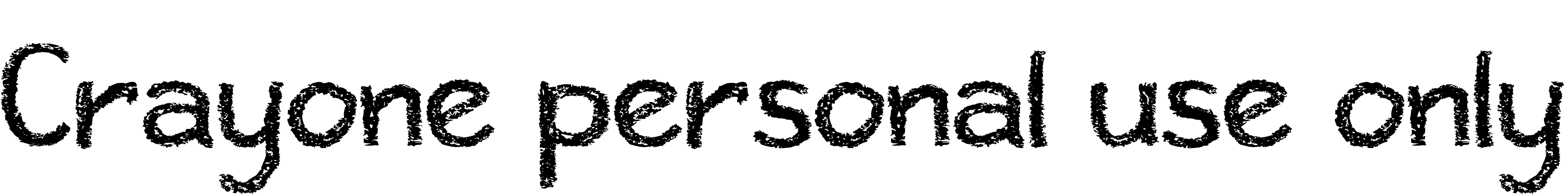 Font Crayone personal use only