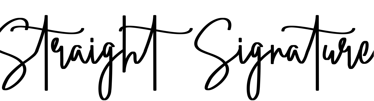 Font Straight Signature