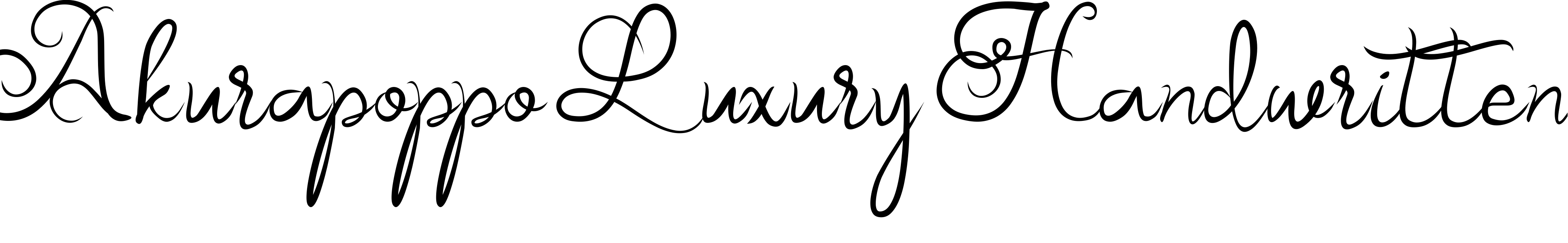 Font Akurapoppo Luxury Handwritten