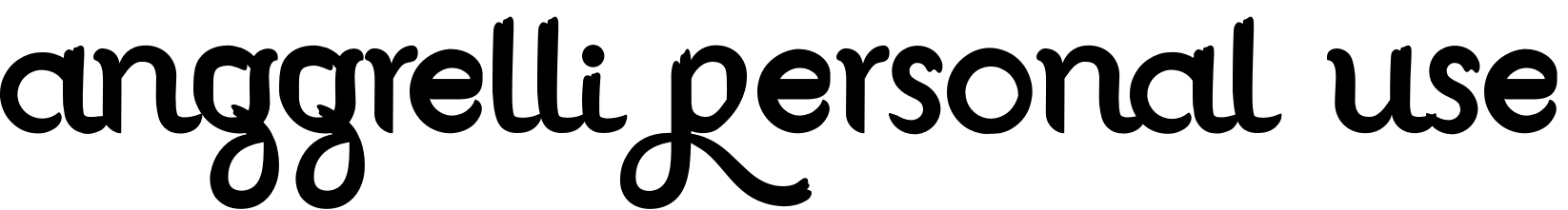 Font Anggrelli Personal Use