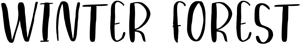Font Winter Forest