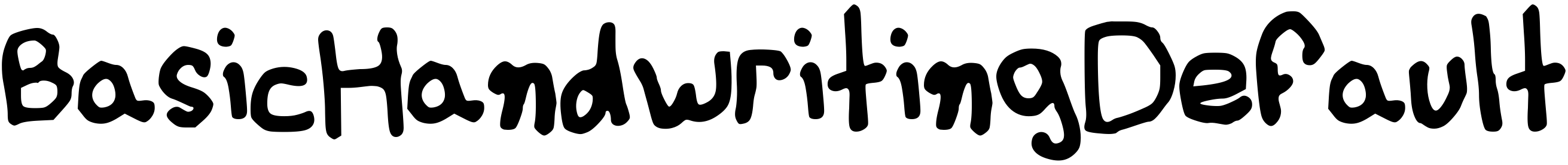 Font BasicHandwritingDefault