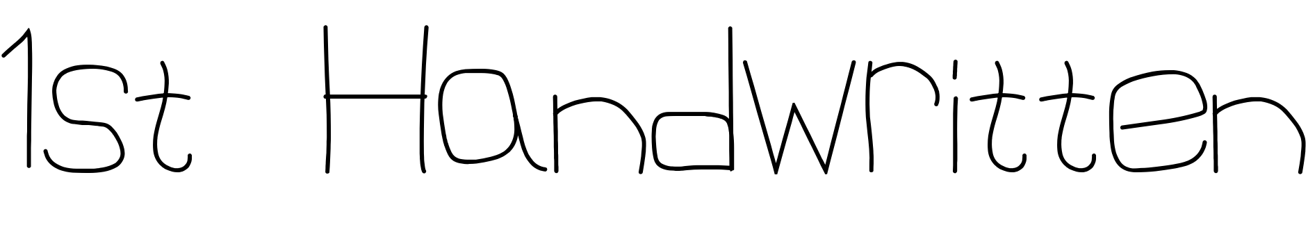Font 1st Handwritten