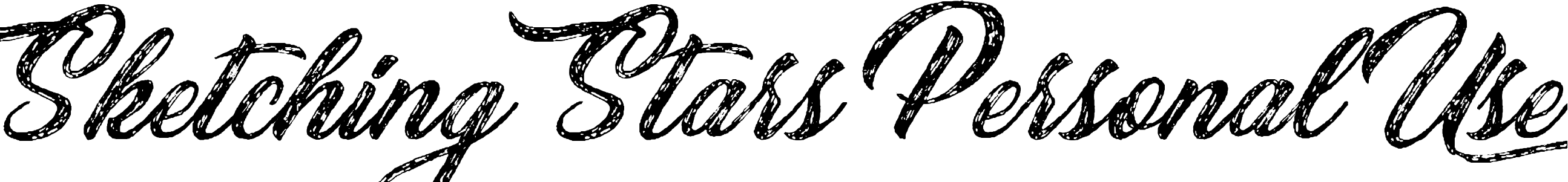 Font Sketching Stars Personal Use