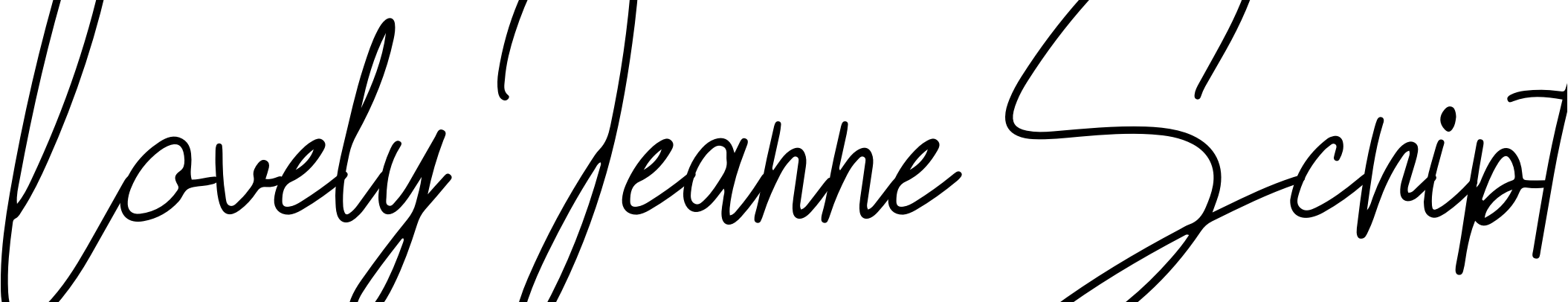 Font Lovely Jeanne Script