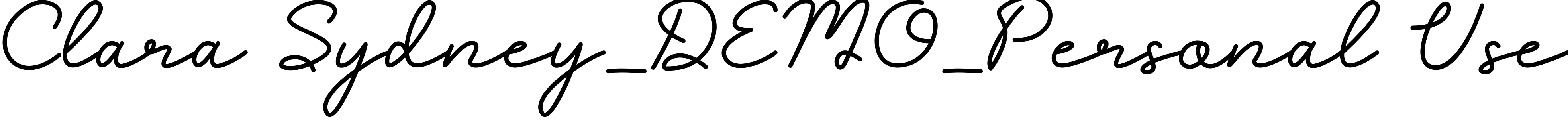 Font Clara Sydney_DEMO_Personal Use