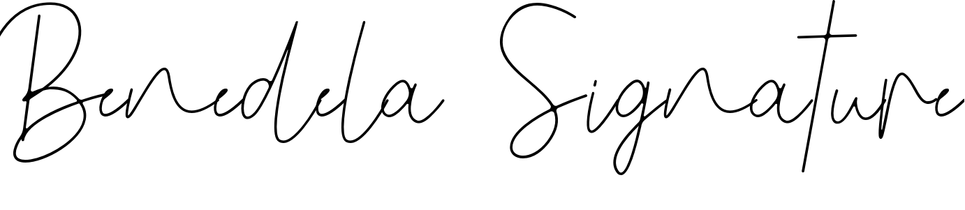 Font Benedela Signature